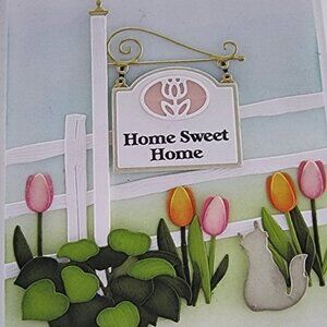 Spellbinders - stamp and die Welcome sign & sentiments